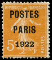 FRANCIA. Preobliterados. (*) 30. Inapreciable Defecto. Examinar. Cat. 185 €. - 1893-1947