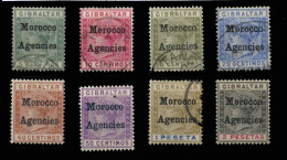 MARRUECOS. Despacho Inglés. Ø/* 1/8. El 40, 50 Cts. Y 2 Ptas En Nuevo. Cat. 180 €. - Uffici In Marocco / Tangeri (…-1958)