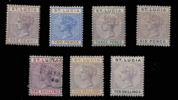 SANTA LUCÍA. */Ø 31/37. Calidad Regular. Solo El 1Sh. En Usado. Cat. 235 €. - St.Lucia (...-1978)