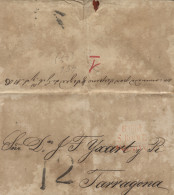 D.P. 5. 1827. Carta De Bahía (Brasil) A Tarragona. Encaminada Y Manchas De Desinfección Por Vinagre. Rarísima. - ...-1850 Prefilatelia