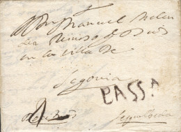 D.P. 13. 1731 ( 5 MAR). Carta De Plasencia A Sepúlveda. Marca Nº 2N. Levemente Repintada Pero Rarísima. - ...-1850 Vorphilatelie