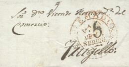 D.P. 13. 1841 (13 JUL). Carta De Villanueva De La Serena A Trujillo. Marca Nº 4R. Bonita. - ...-1850 Prefilatelia