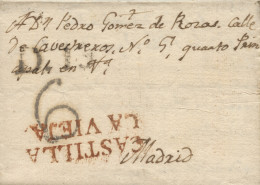 D.P. 14. 1823 (16 DIC). Carta De Tordesillas A Madrid. Marca Nº 2R. Preciosa. - ...-1850 Vorphilatelie