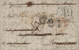 D.P. 25. 1849. Carta De Málaga A Londres. Marca Nº 31A. Rarísima Pese Ligera Rotura En El Frente. - ...-1850 Prephilately