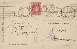 Tarjeta Postal Circulada El 4/8/36, Marca "Comité Antifeixista De Port Bou", Al Inicio De La Guerra. Rarísima. - Republicans Censor Marks