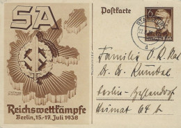 Europa - Deutschland-Drittes Reich - Postkarte  -     1938   Reichsweltkämpfe - Oorlog 1939-45