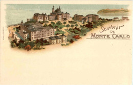 Souvenir De Monte Carlo - Litho - Sonstige & Ohne Zuordnung