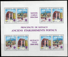 Monaco 1990 - Montecarlo Postal Facilites EUROPA CEPT MNH Sheet Ref USD 4 - Nuovi