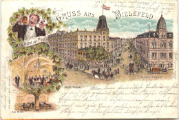 Gruss Aus Bielefeld - Hotel Zur Post - Litho - Bielefeld