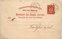 Ganzsache Norway 1891 - Interi Postali