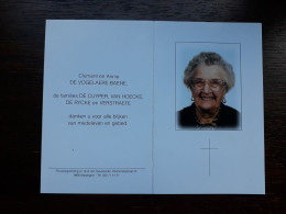 Camilla De Cuyper ° Maldegem 1912 + Maldegem 2003 X Van Hoecke (Fam: De Rycke - Verstraete - De Vogelaere - Baene) - Obituary Notices