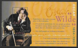 Ireland 2000 Writers, Oscar Wilde Complete Souvenir Sheet MNH - Nuevos