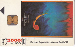 CP-002 (CON LA M) TARJETA DE ESPAÑA DE LA EXPO SEVILLA 92 L. MATTOTTI - Conmemorativas Y Publicitarias