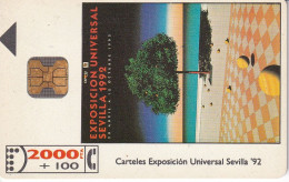 CP-003 (CON LA M) TARJETA DE ESPAÑA DE LA EXPO SEVILLA 92 - G. BILLOUT - Commemorative Advertisment