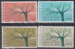 INSEL CALF OF MAN (Isle Of Man), Nichtamtl. Briefmarken, 4 Marken, Ungebraucht **, Europa 1962, Baum - Isle Of Man