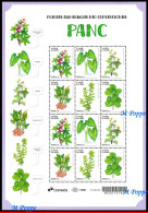 Ref. BR-V2024-03 BRAZIL 2024 - UNCONVENTIONAL FOOD PLANTS, PANC, FLOWERS & PLANTS, 12V, SHEET MNH - Unused Stamps