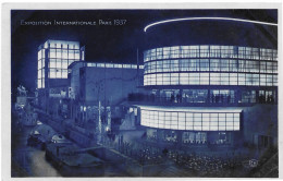 75 Exposition Internationale De Paris 1937 Les Pavillons De La Belgique Suisse Italie Illumines Vue Du Pont D'Iena - Tentoonstellingen