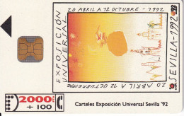 CP-006 (CON LA M) TARJETA DE ESPAÑA DE LA EXPO SEVILLA 92 - A. GONZALEZ - Herdenkingsreclame