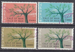 INSEL CALF OF MAN (Isle Of Man), Nichtamtl. Briefmarken, 4 Marken, Gestempelt, Europa 1962, Baum - Isla De Man