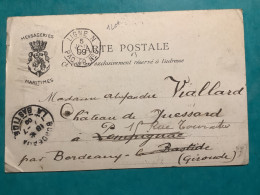 ,carte Postale Par Paquebot Cachet Ligne No 6 Paquebot Le Polynesien - Poste Maritime