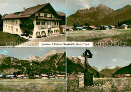 73785229 Reutte Tirol Gasthaus Schlosswirt Ehenbichl Panorama Wegekreuz Reutte T - Sonstige & Ohne Zuordnung