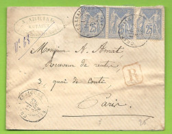 Cantal - Chaudesaigues Pour Paris. Recommandé De 1876 - 1877-1920: Semi-Moderne
