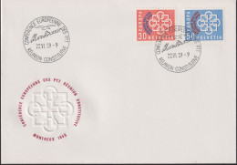 1959  Schweiz FDC Zum:CH 349+350, Mi:CH 681+682, Konferenz Der Europäischen PTT-Verwaltungen - Cartas & Documentos