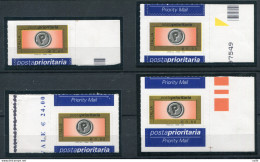 2004 Posta Prioritaria € 0,60 Quattro  Varietà - Plaatfouten En Curiosa