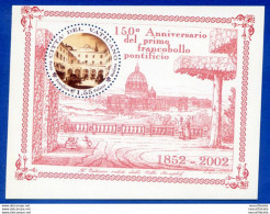150° Del Primo Francobollo Pontificio 2002. Foglietto. Varietà. - Variedades Y Curiosidades