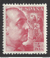 1939-41 SPAGNA/SPAIN - N° 690 Generale Franco  4 Ptas Carminio MNH/** - Autres & Non Classés