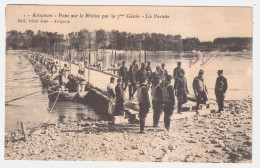 CARTE POSTALE ANCIENNE VAUCLUSE.AVIGNON.PONT SUR LE RHONE PAR LE 7e GENIE.LA PARADE - Avignon