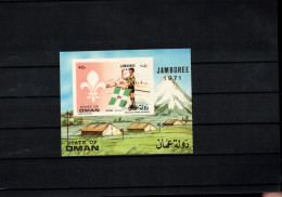 State Of Oman 1971 Scouting Jamboree Imperforated Block Postfrisch / MNH - Ongebruikt