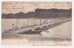 CARTE POSTALE ANCIENNE VAUCLUSE.AVIGNON.PONT DE BATEAUX SUR LE RHONE PAT LE 7eGENIE - Avignon