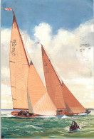 Navigation Sailing Vessels & Boats Themed Postcard Nauttical Sports Buoy - Zeilboten