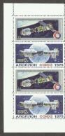 Russia 1975 Sc# 4339-40 Space US Apollo And Soyuz Link-up MNH Strip - Ongebruikt