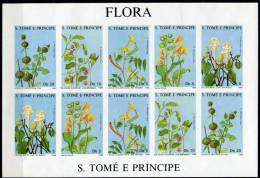 Santo Tomé Y Principe 1988. Flora. MNH **. No Dentado. - Sao Tome Et Principe