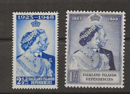 1948 MH Falkland Islands Dependencies Mi 12-13 - Islas Malvinas