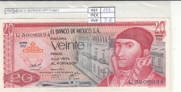 BILLETE MEXICO 20 PESOS 1977 P-64d.1 - Otros – América