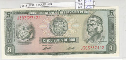 BILLETE PERU 5 SOLES 1974 P-99c.3  - Other - America