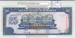 BILLETE HAITI 25 GOURDES 2006 P-266c  - Otros – América