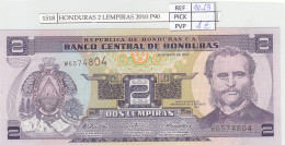 BILLETE HONDURAS 2 LEMPIRAS 2010 P-80 Ah  - Autres - Amérique