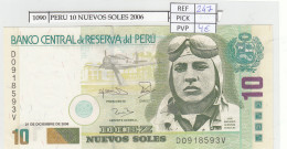 BILLETE PERU 10 NUEVOS SOLES 2006 P-179b  - Altri – America