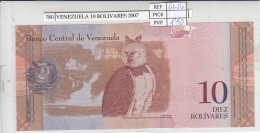 BILLETE VENEZUELA 10 BOLIVARES 2007 P-90a - Other - America