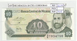 BILLETE NICARAGUA 10 CENTAVO 1991 P-169a.2 - Other - America