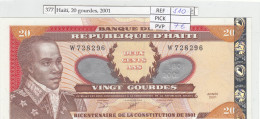 BILLETE HAITI 20 GOURDES 2001 P-271Aa.1 - Autres - Amérique