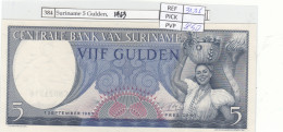 BILLETE SURINAME 5 GULDEN 1963 P-120b - Autres - Amérique