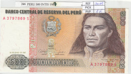 BILLETE PERU 500 INTIS 1987 P-134b - Autres - Amérique