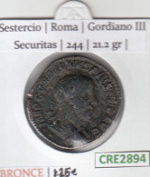 CRE2894 MONEDA ROMANA SESTERCIO VER DESCRIPCION EN FOTO - Republiek (280 BC Tot 27 BC)