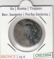 CRE2904 MONEDA ROMANA AS VER DESCRIPCION EN FOTO - Röm. Republik (-280 / -27)