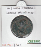 CRE2901 MONEDA ROMANA AS VER DESCRIPCION EN FOTO - Republic (280 BC To 27 BC)